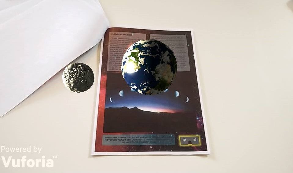 Augmented reality, solsystemet, undervisningsmateriale